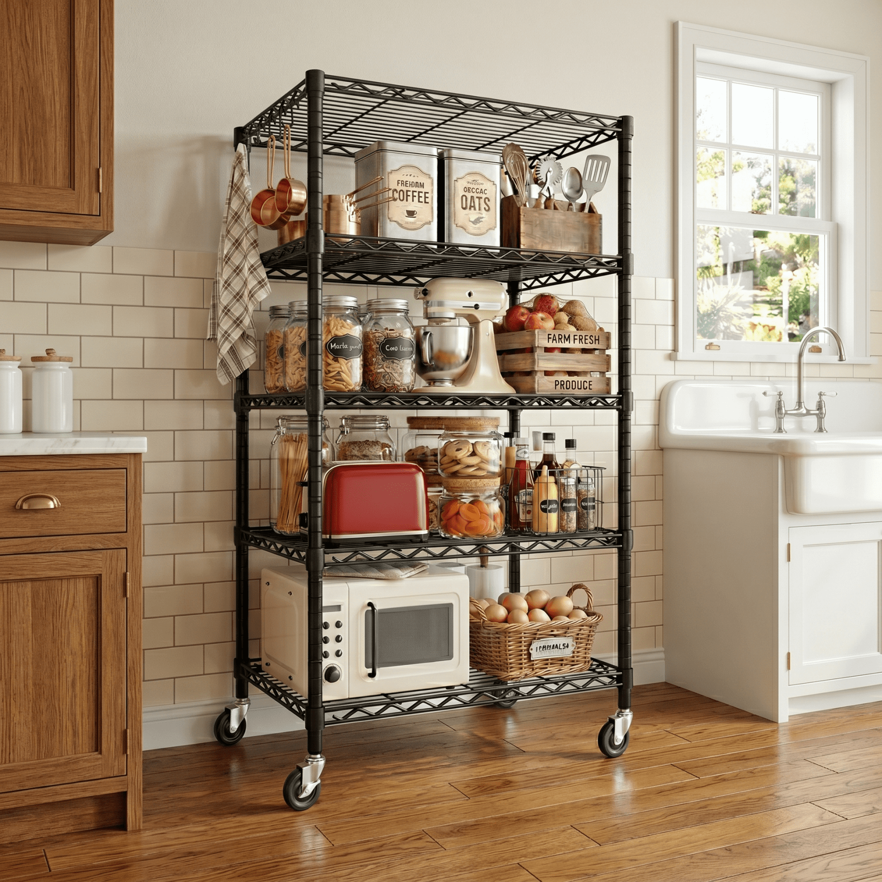 PrimeZone 5-Tier Adjustable Wire Shelving Secondary image