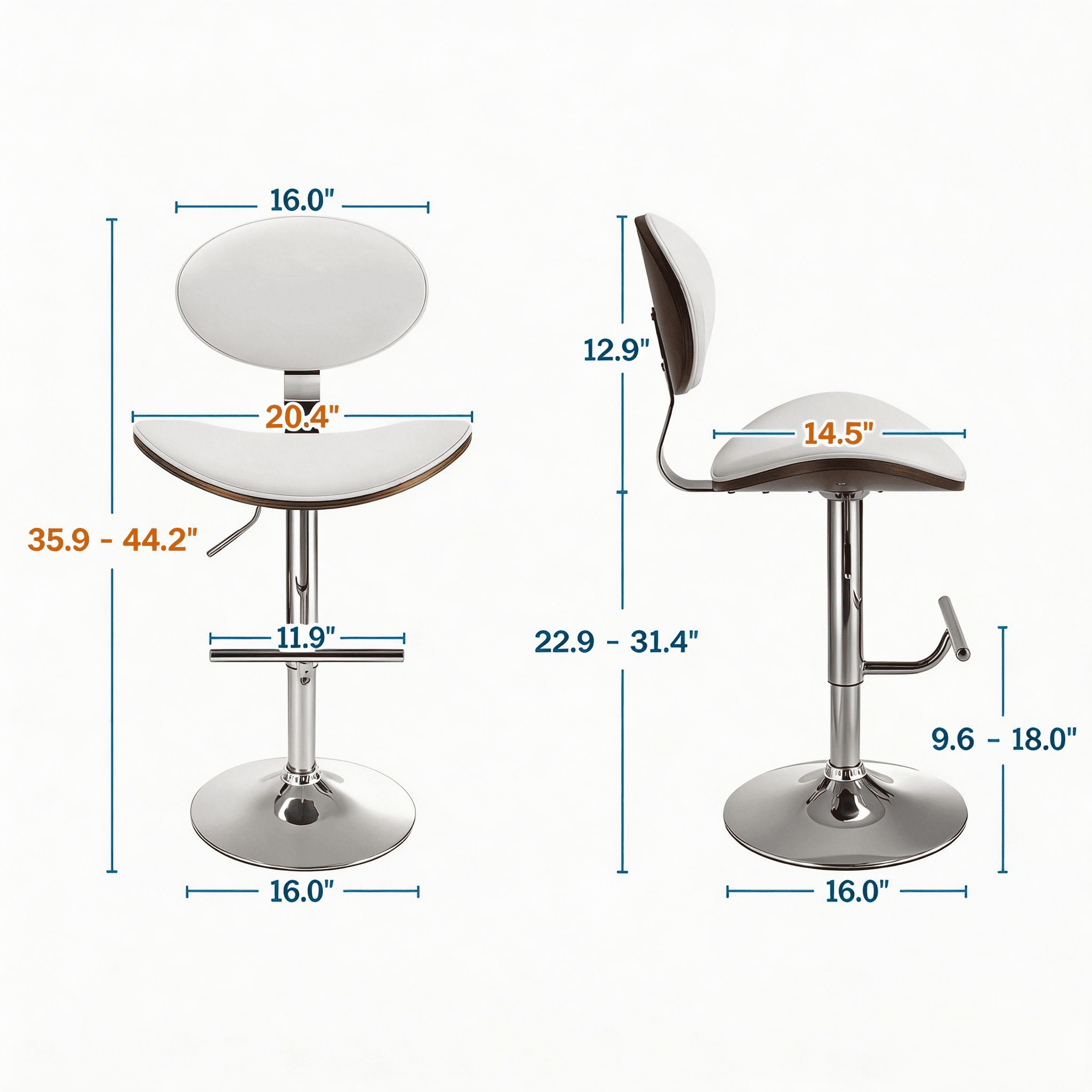 PrimeZone Adjustable Swivel Bar Stools Secondary image