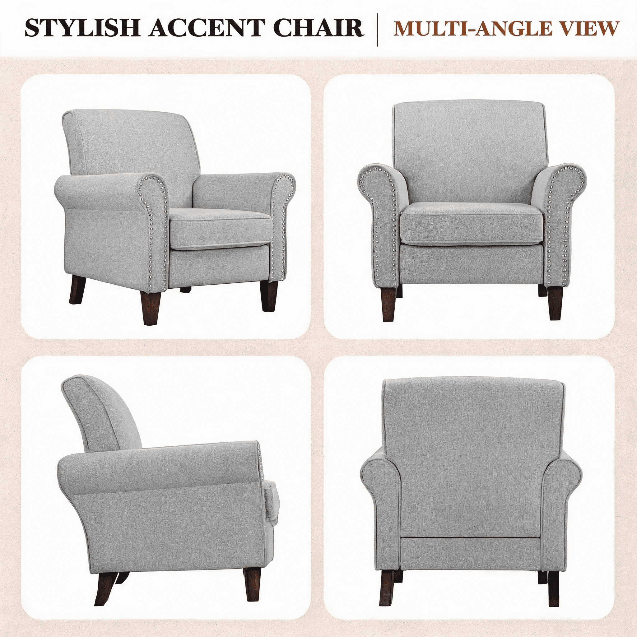 PrimeZone Upholstered Accent Chair Secondary image