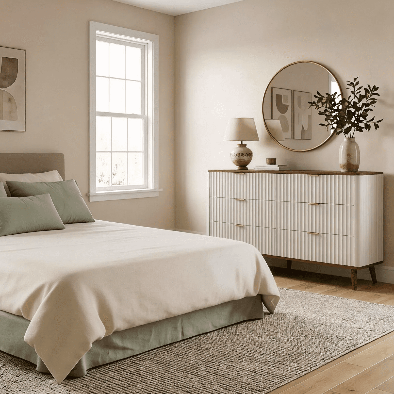 PrimeZone Mid-Century 6-Drawer Dresser Secondary image