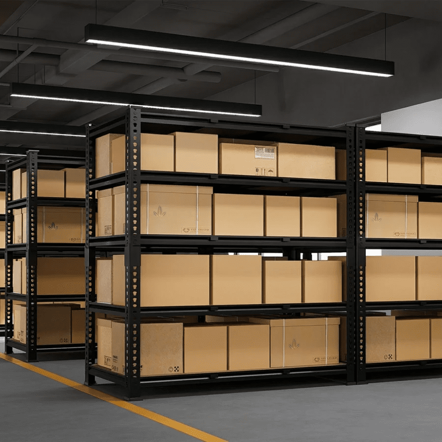 PrimeZone 5层重型车库储物架 黑色 金属MDF 工业货架 3000磅承重